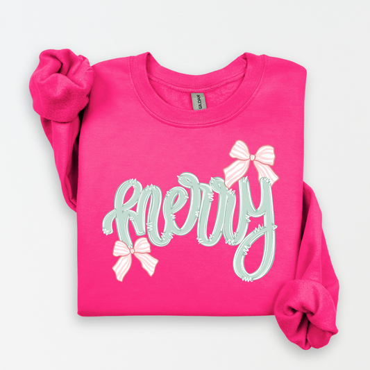 Merry Bow Sweatshirt.