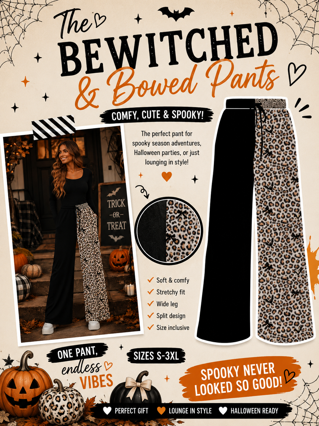 PREORDER: Exclusive Halloween Custom Split Leg Pants 8.17.26