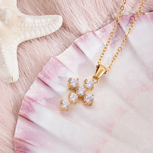 Preorder: Sparkling Cross Necklace