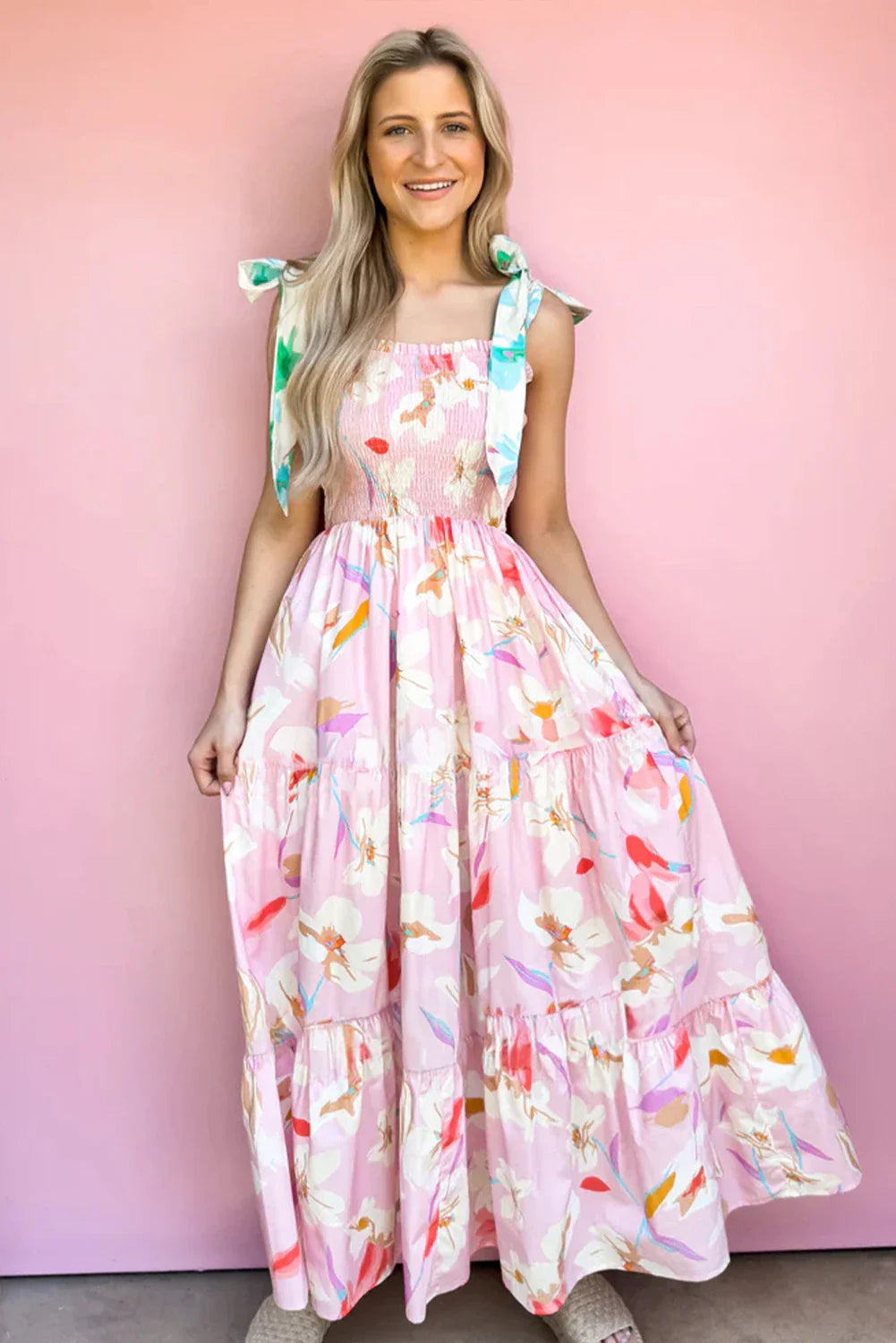Blush Blossom Maxi Dress