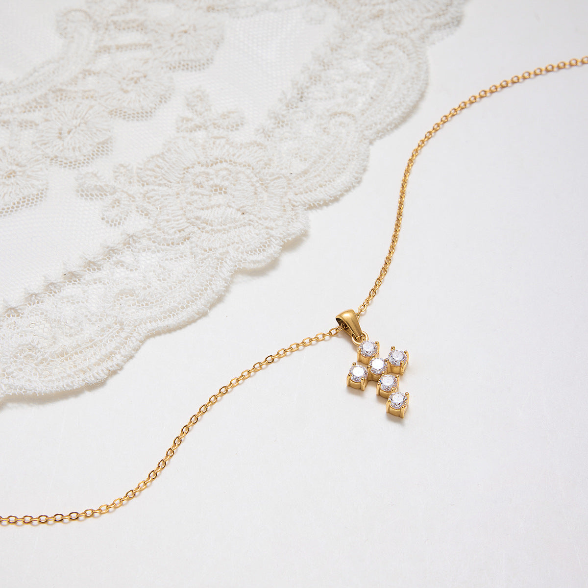 Preorder: Sparkling Cross Necklace