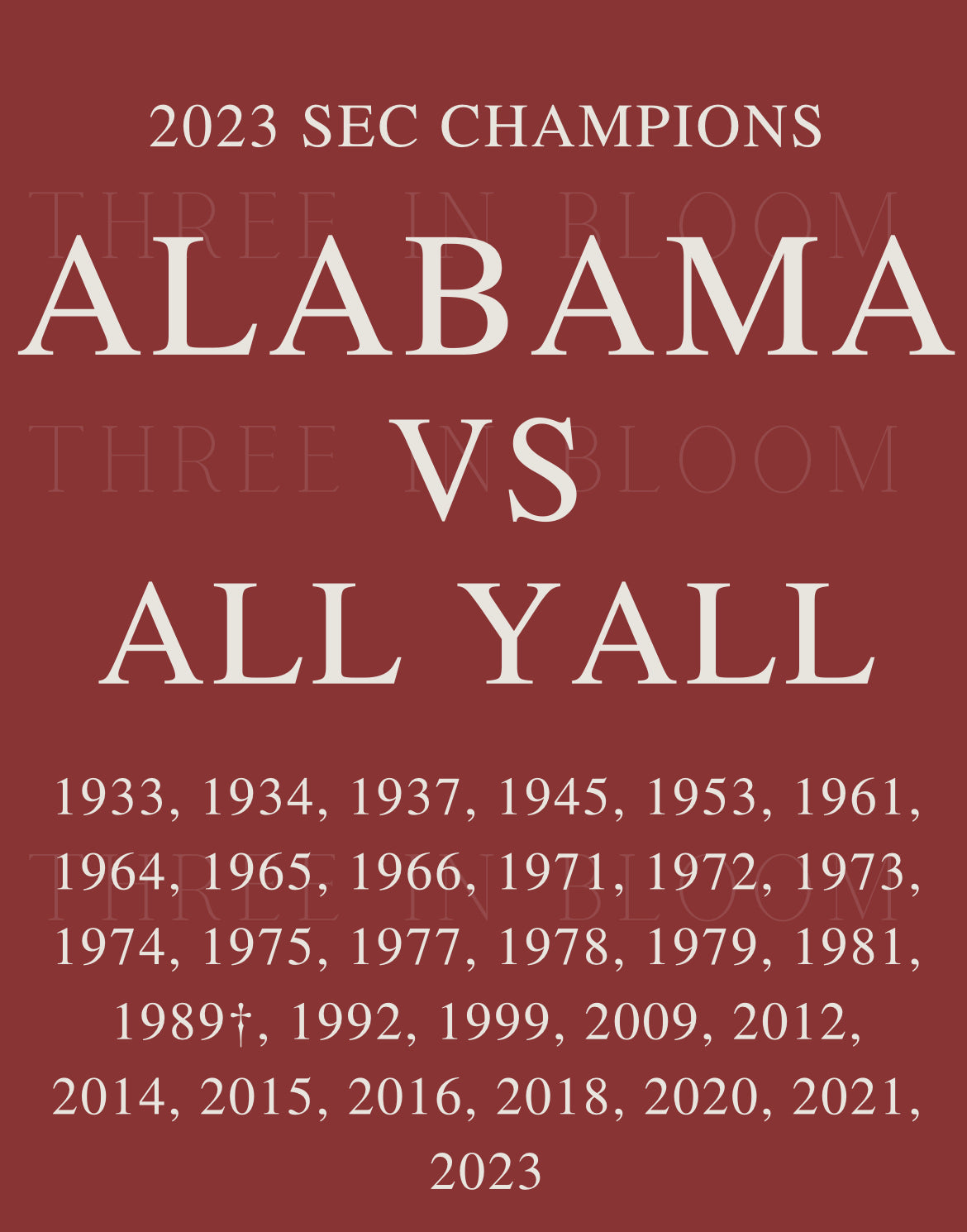 (COMFORT COLOR) (WS) BAMA VS ALL YALL