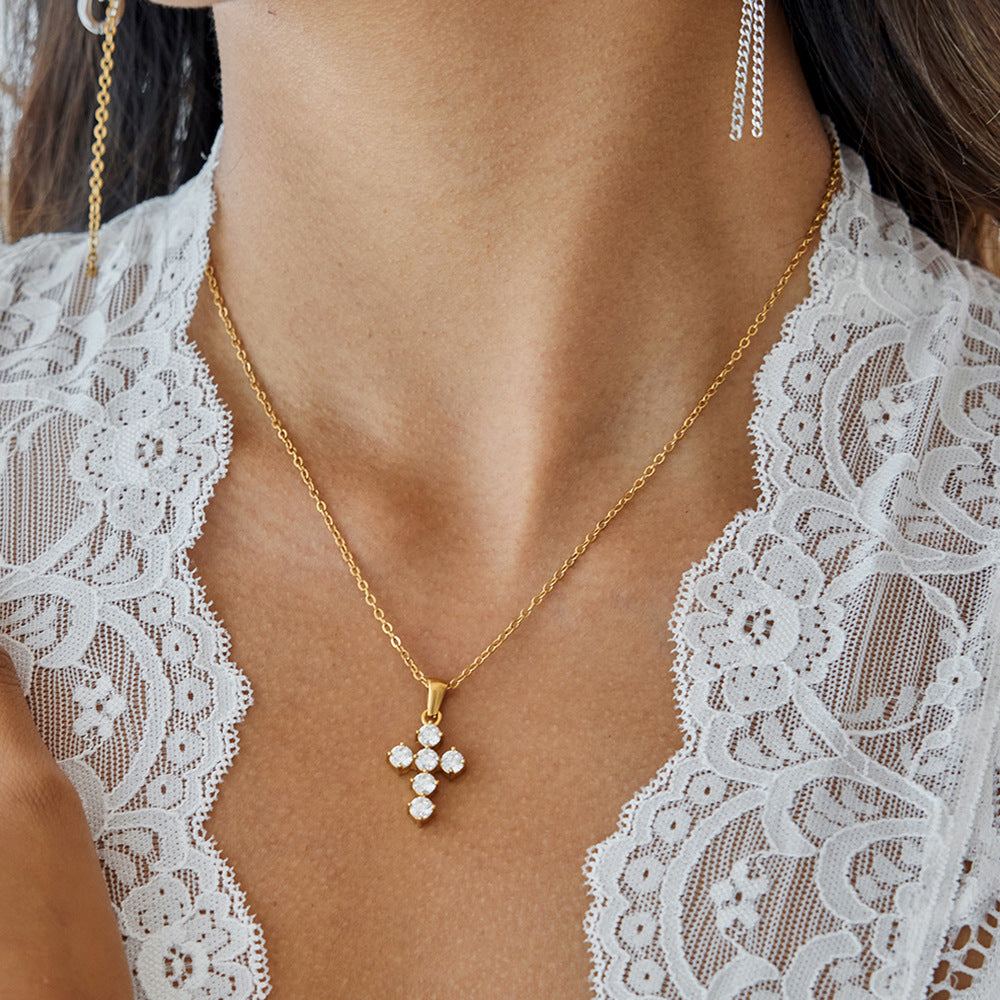 Preorder: Sparkling Cross Necklace