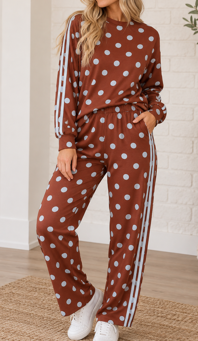 Brown Polka Dot Set