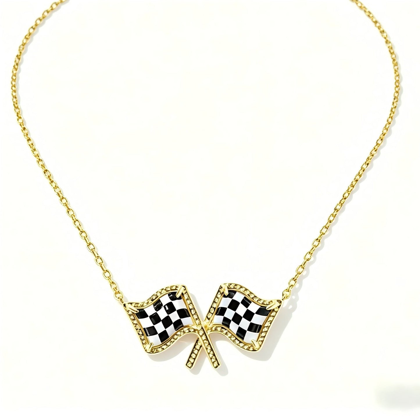 Checkered Flag Necklace