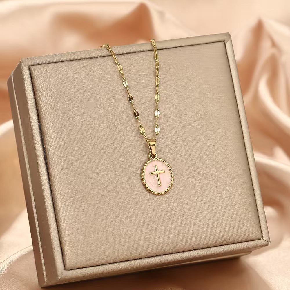 RERUN: Grace Oval Cross Pendant Necklace