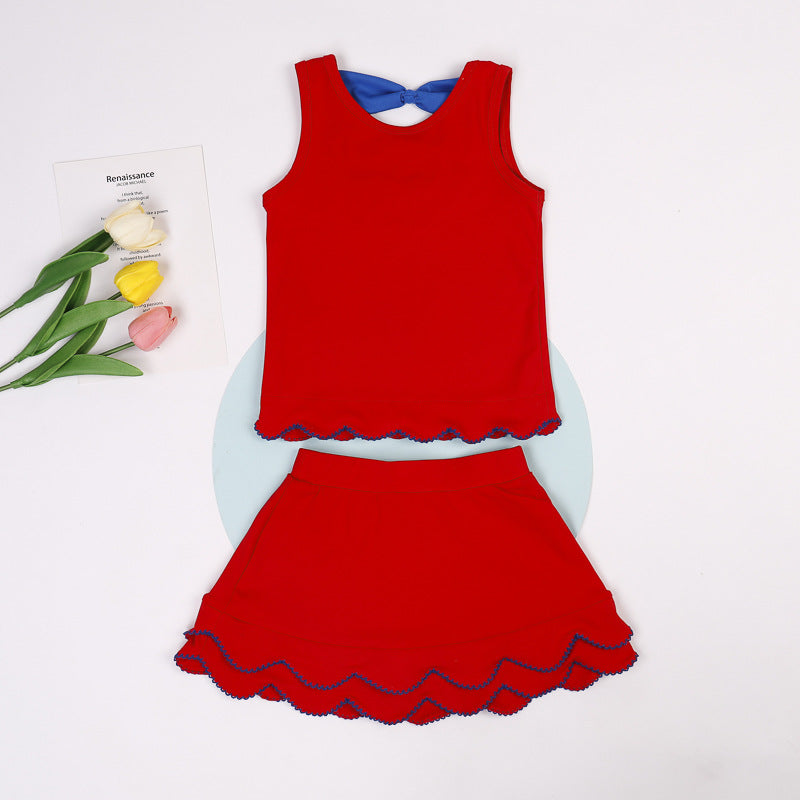 Girls Scallop Edge Activewear Set