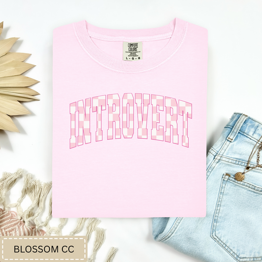 Checkered Introvert Tee.