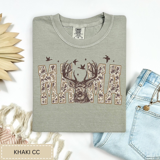 Camo Mama With Deer Tee.
