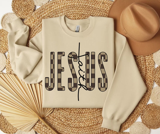 Checkered Jesus SWEATSHIRT.