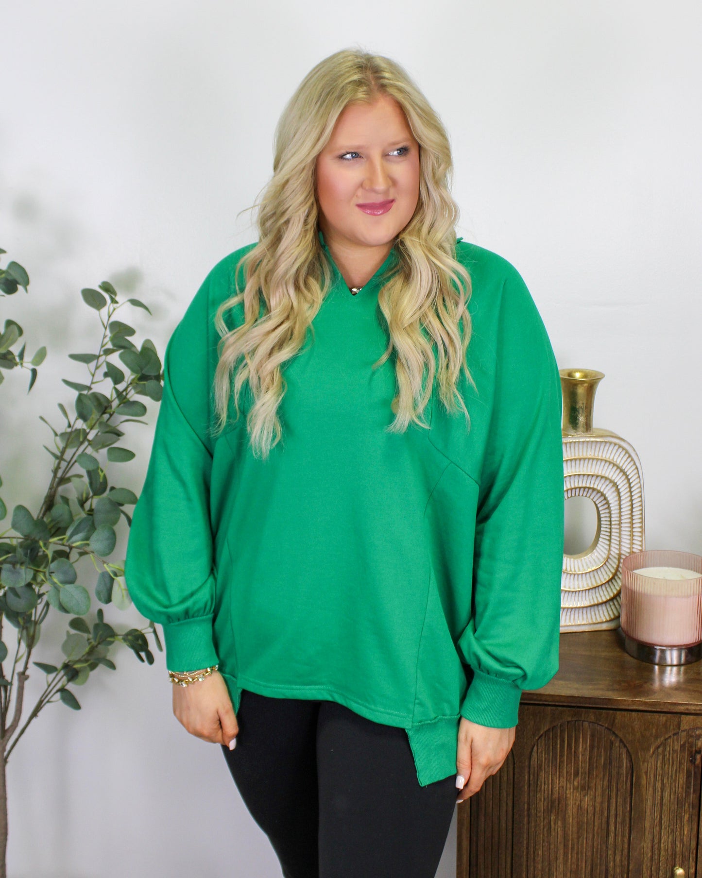 Green Plus Size Crewneck RTS