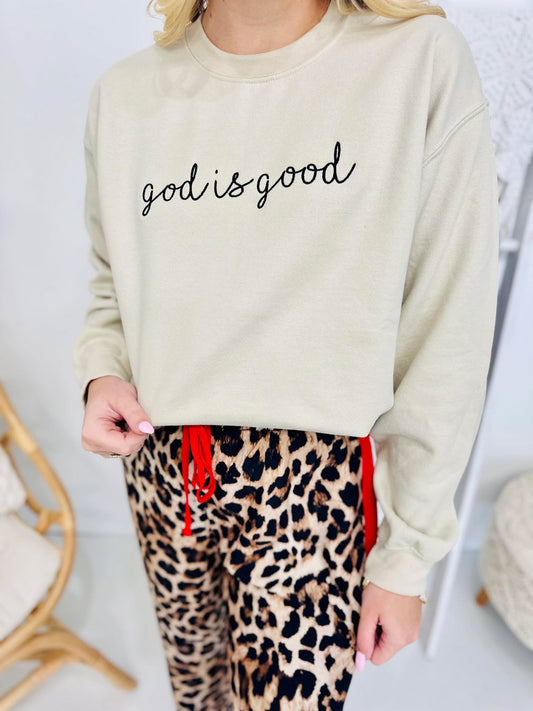 Christian Cursive Embroidered Sweatshirts