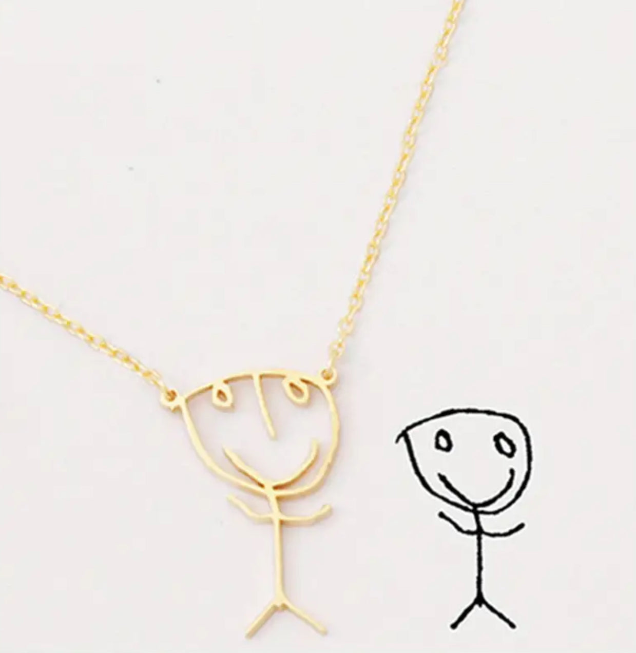 Preorder: Custom Photo Drawing and Handwriting Necklace