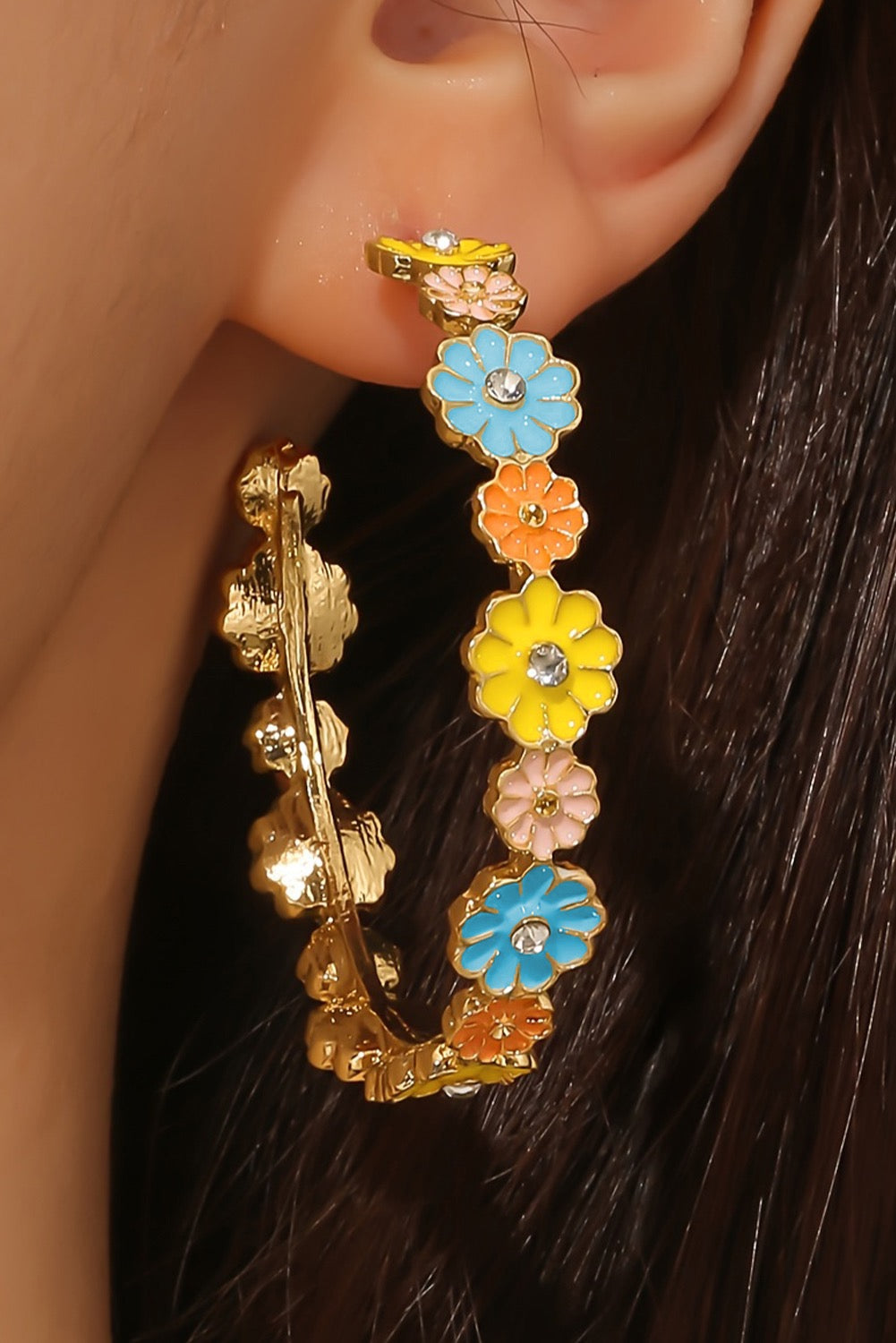 Flower Hoop Earrings RTS