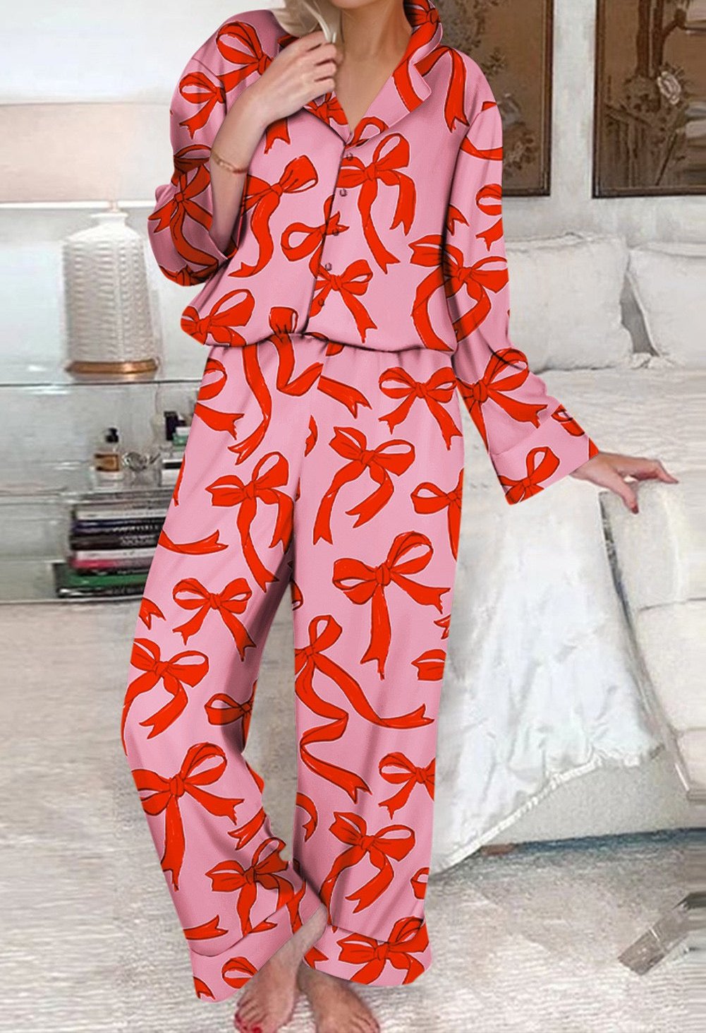 Red Bow Pajamas RTS