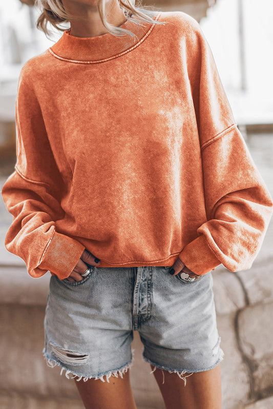 Orange Drop Shoulder Sweatshirt October.