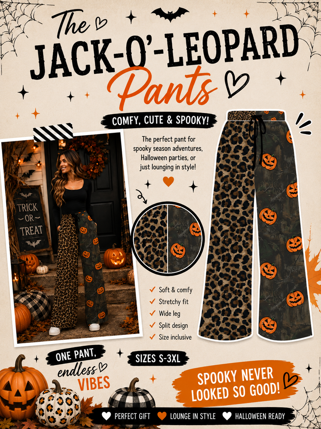 PREORDER: Exclusive Halloween Custom Split Leg Pants 8.17.26