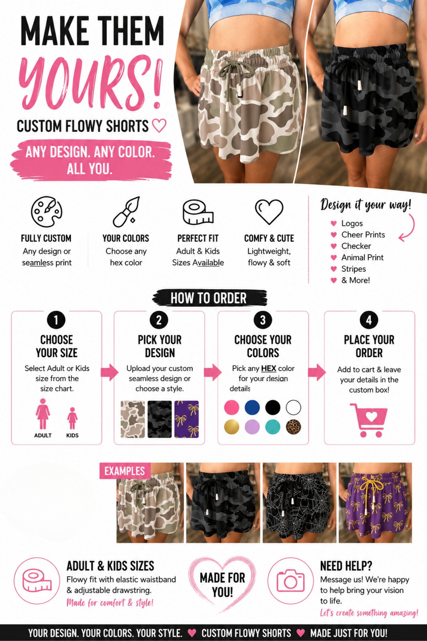 PREORDER: The Custom Varsity Flow Skort (Custom Design) 8.10.26