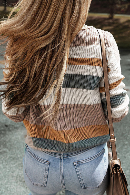 Colorblock Knit Sweater October.