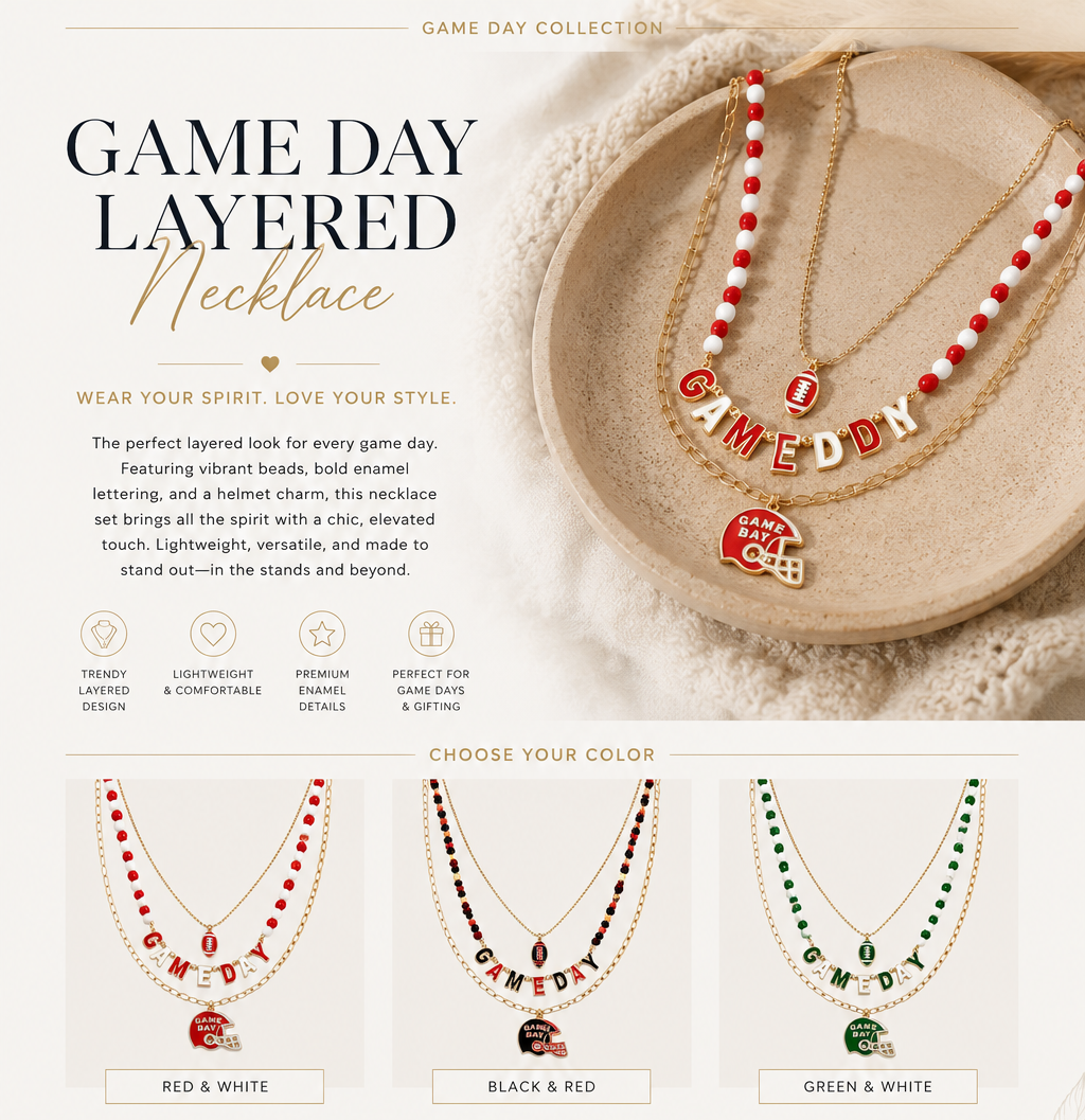 PREORDER: Game Day Layered Necklace 7.27.26