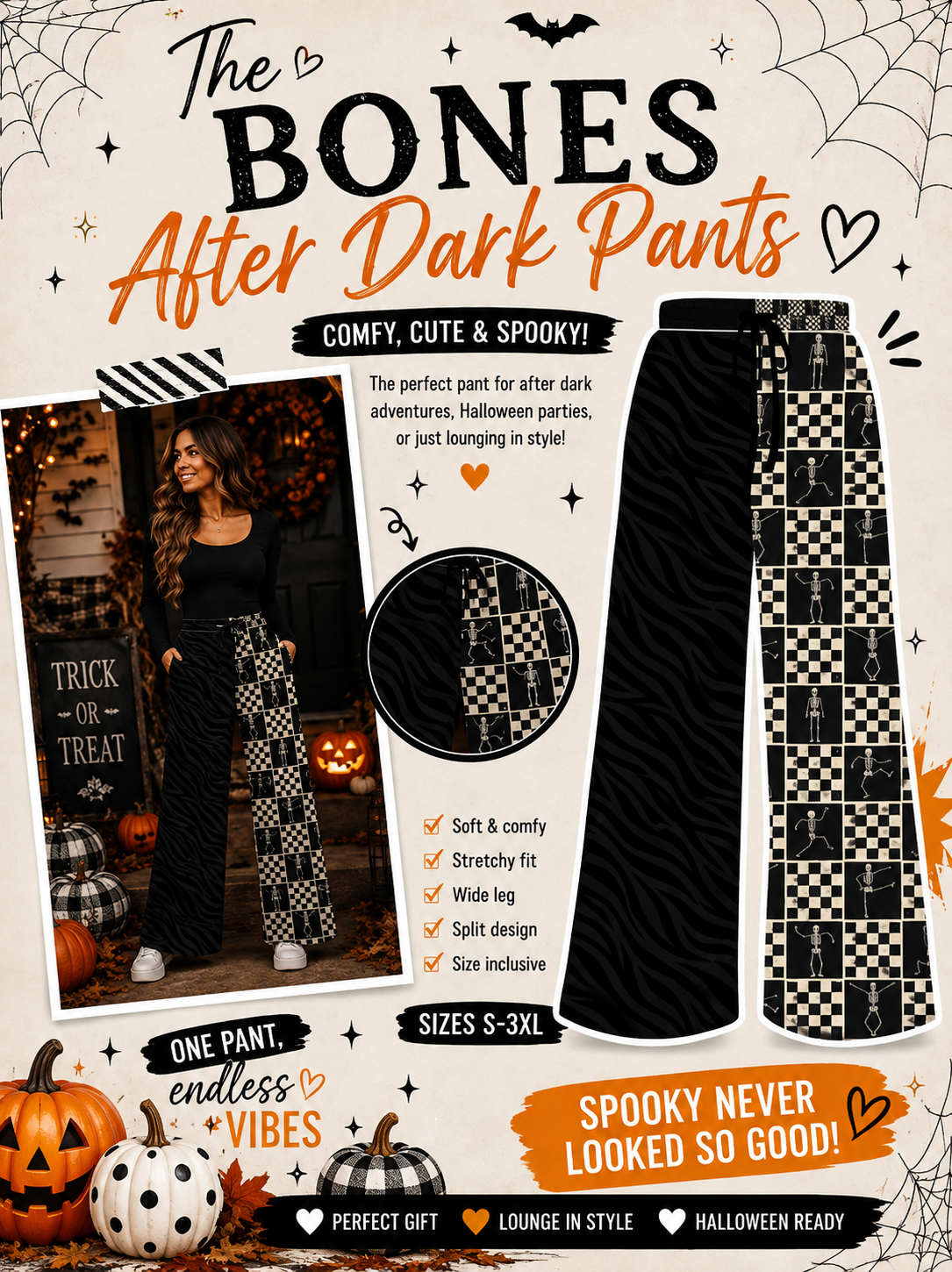 PREORDER: Exclusive Halloween Custom Split Leg Pants 8.17.26