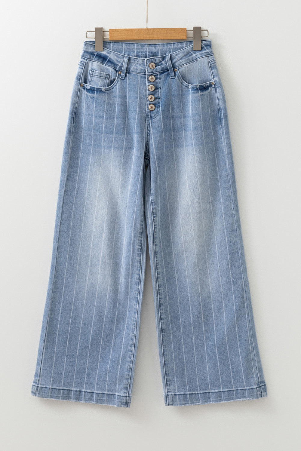 Button Fly Wide Leg Jeans October.
