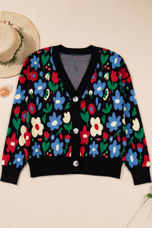 Black Floral Cardigan November.