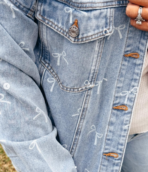 PREORDER: Amora Denim bow jacket 10.13.25