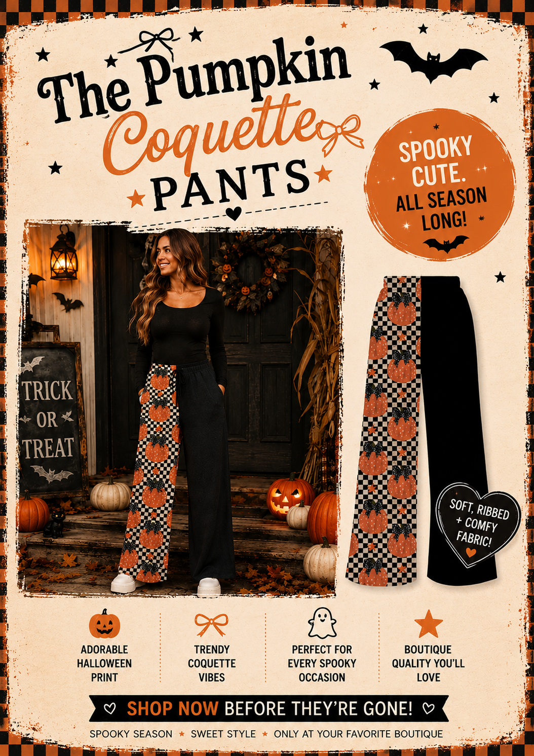 PREORDER: Exclusive Halloween Custom Split Leg Pants 8.17.26